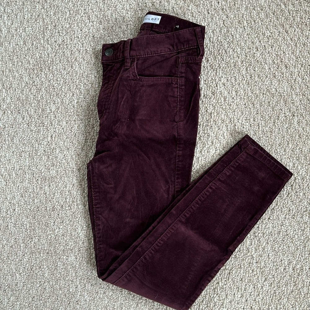 LOFT High Waist Skinny Corduroy 00P